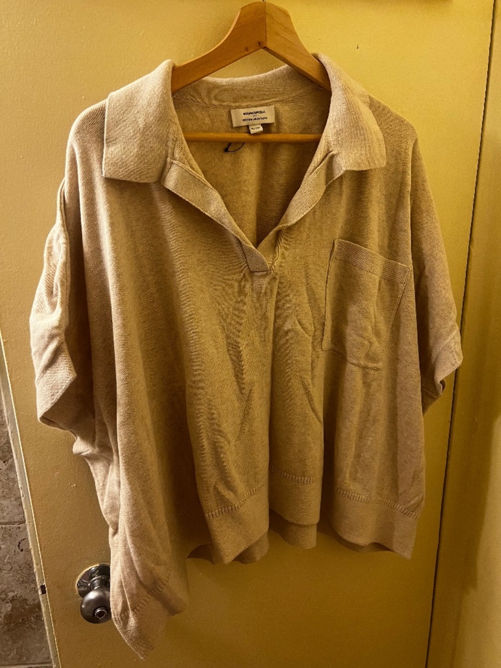 Cream Oversized Collared Shirt